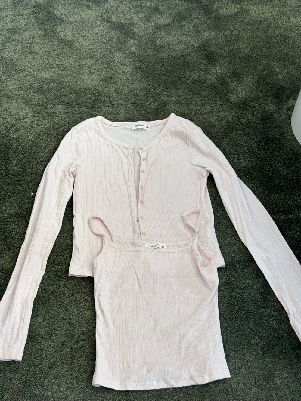 Glassons Pointelle Ballet Pink Cardigan Camisole Set